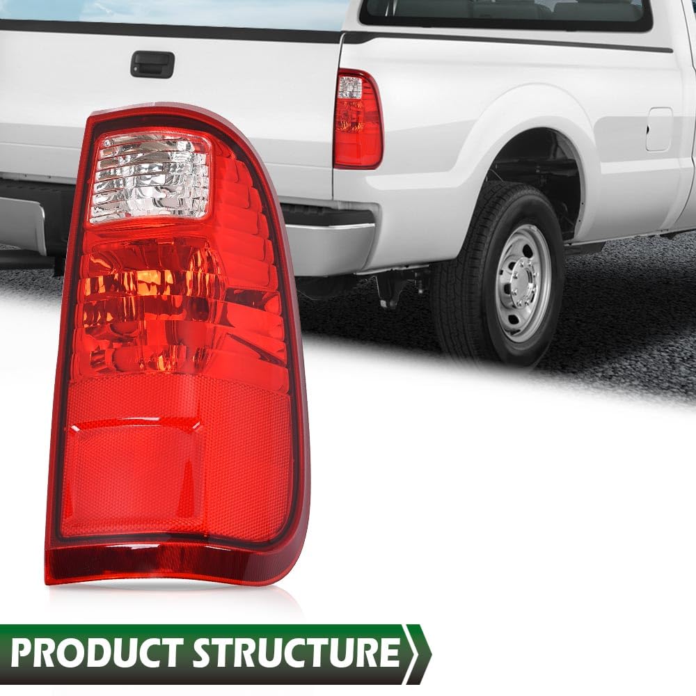 GRAND ORANGE Right Tail Light Assembly Rear Lights Tail Lamp Compatible with Ford F250 F350 F450 F550 Super Duty 2008-2016 RH Passenger Side W/o Bulb - Image 9