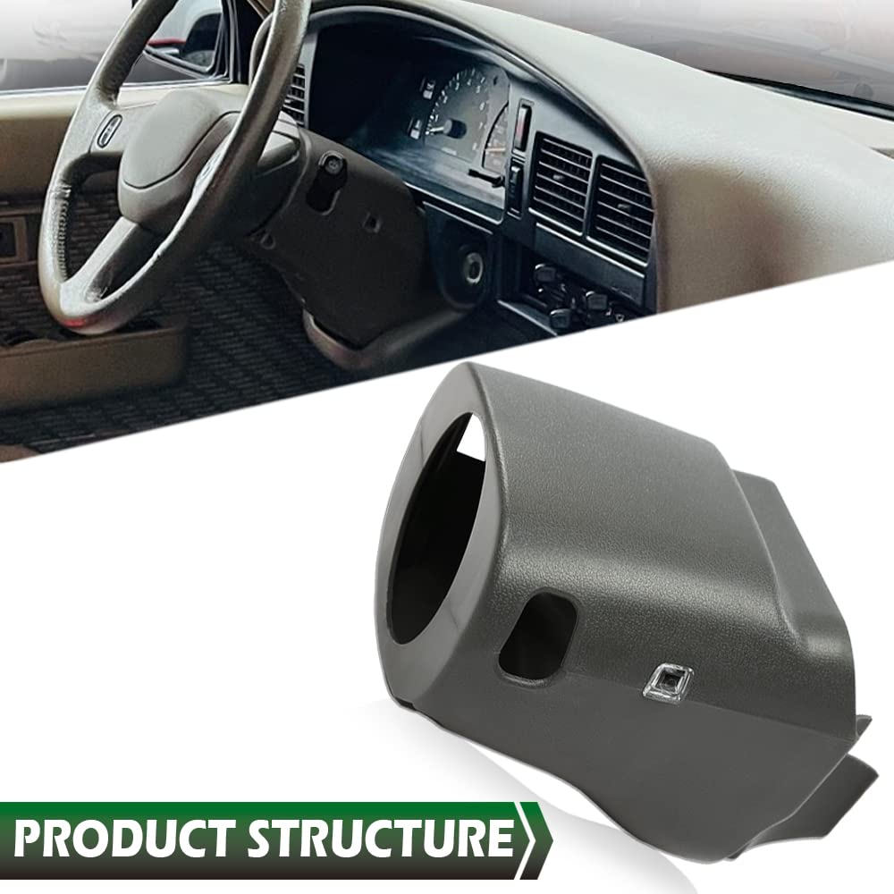 GRAND ORANGE Steering Column Cover Lower & Upper Compatible with Toyota 4Runner 1990 1991 1992 1993 1994 1995 TILT New Lens Gray Plastic - Image 9