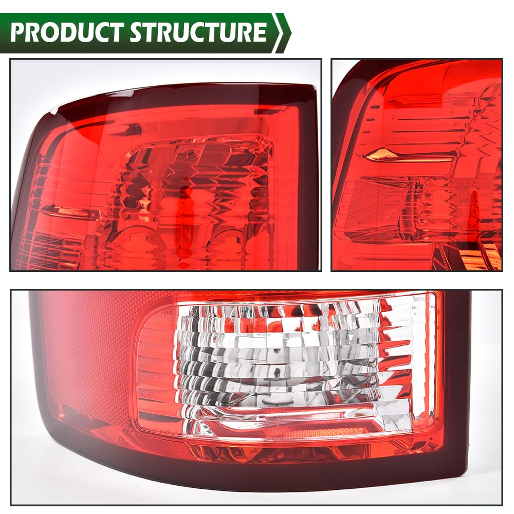 GRAND ORANGE Tail Lights Assembly Rear Lights Fit Dodge Ram 1500 2009-2018; Fit Dodge Ram 2500 2010-2018 Left Driver Side Rear Taillights Brake Lamp Halogen OE Style w/o Bulb 55277415AF - Image 7