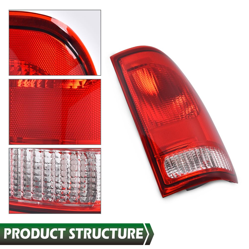 GRAND ORANGE Taillight Assembly Right Passenger Side Compatible with Ford F150 Stepside 1997-2004/Fit Ford F250 1997-1999/Fit Ford F250 F350 F450 F550 Super Duty 1999-2007 w/o Wiring Harness & Bulb - Image 7
