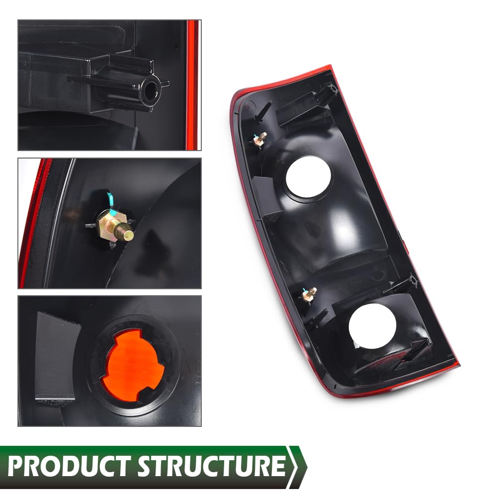 GRAND ORANGE Taillight Assembly Right Passenger Side Compatible with Ford F150 Stepside 1997-2004/Fit Ford F250 1997-1999/Fit Ford F250 F350 F450 F550 Super Duty 1999-2007 w/o Wiring Harness & Bulb - Image 8