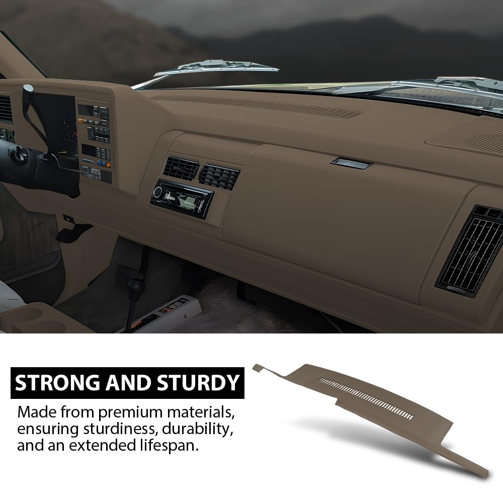 GRAND ORANGE TPE Dash Cover Dashboard Beige Compatible with Chevy Blazer Suburban GMC Yukon C1500 C2500 C3500 K1500 K2500 K3500 R20 R30 V30 R2500 R3500 V3500 1988-1994 - Image 4