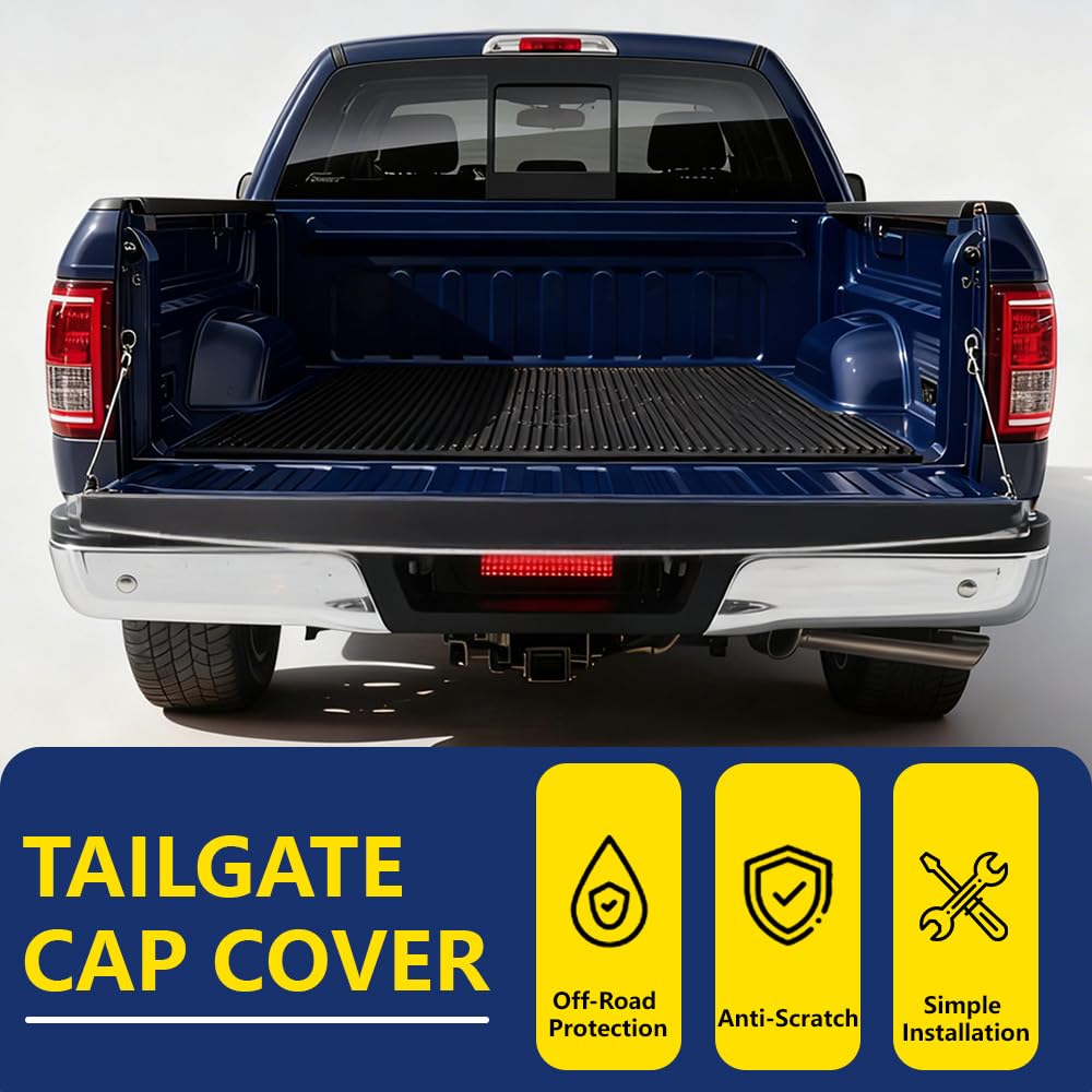 GRAND ORANGE Trunk Top Protector Cover Tailgate Moulding Cap Compatible with Ford F150 2004-2008 / Fit 2006-2008 Lincoln Mark LT Black Tailgate Cap FO1904106 5L3Z9940602AAA - Image 5