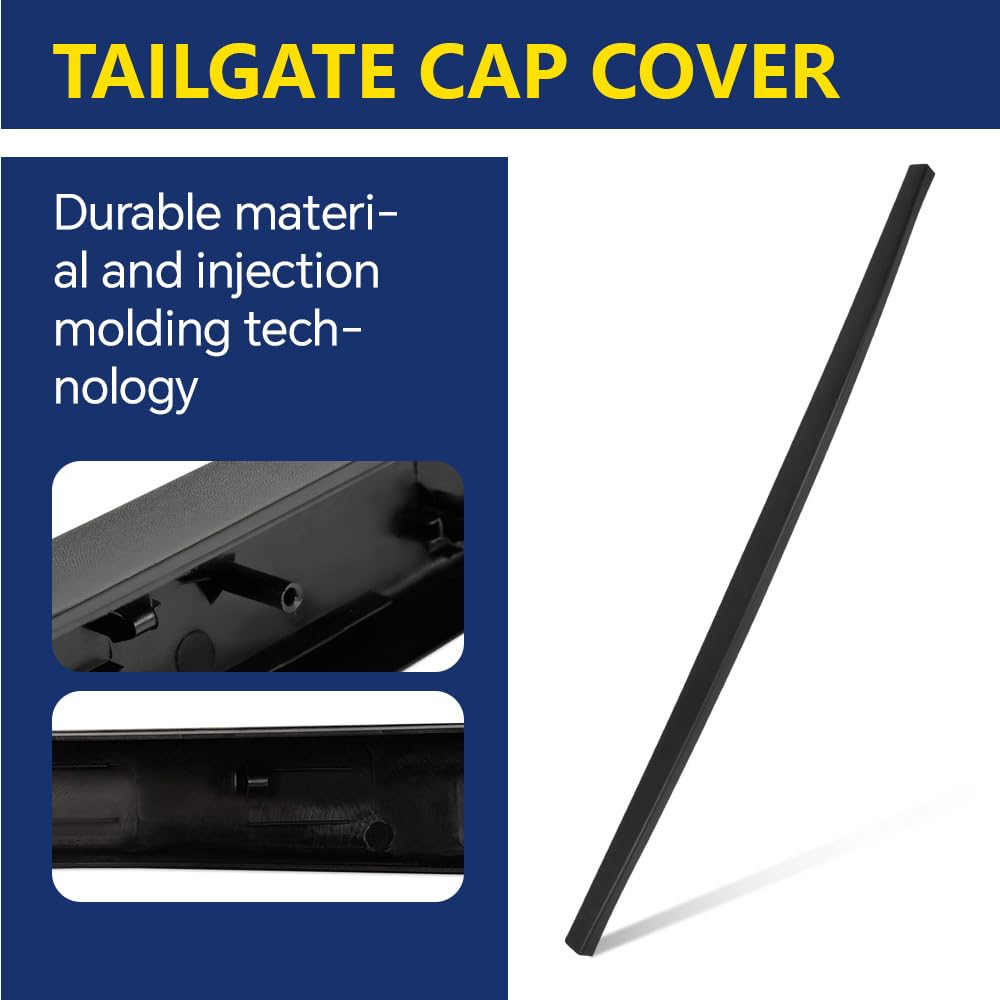 GRAND ORANGE Trunk Top Protector Cover Tailgate Moulding Cap Compatible with Ford F150 2004-2008 / Fit 2006-2008 Lincoln Mark LT Black Tailgate Cap FO1904106 5L3Z9940602AAA - Image 6
