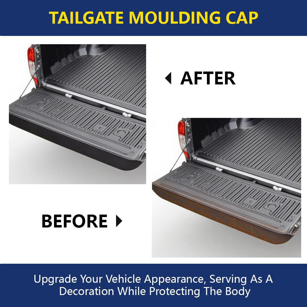 GRAND ORANGE Flexible Step Tailgate Molding Compatible with Ford F250 F350 2011 2012 2013 2014 2015 2016 Black - Image 7