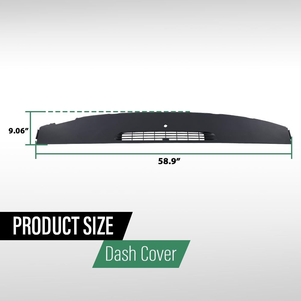 GRAND ORANGE Upper Dash Panel Compatible with Chevy Silverado/suburban/Tahoe/Fit GMC Sierra/Yukon/Avalanche/Cadillac Escalade 2007-2013 Black Dashboard 15845046 25903822 15893133 - Image 3