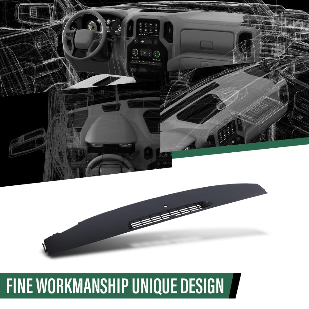 GRAND ORANGE Upper Dash Panel Compatible with Chevy Silverado/suburban/Tahoe/Fit GMC Sierra/Yukon/Avalanche/Cadillac Escalade 2007-2013 Black Dashboard 15845046 25903822 15893133 - Image 8