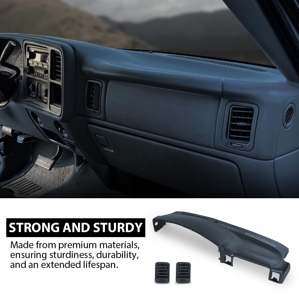 GRAND ORANGE Upper Dashboard Dash Cover Cap, Compatible with Chevy Silverado GMC Sierra 1500 2500HD 3500 Chevy Avalanche Tahoe Suburban GMC Yukon XL 1999-2006, Dash Cover Panel, Blue - Image 4