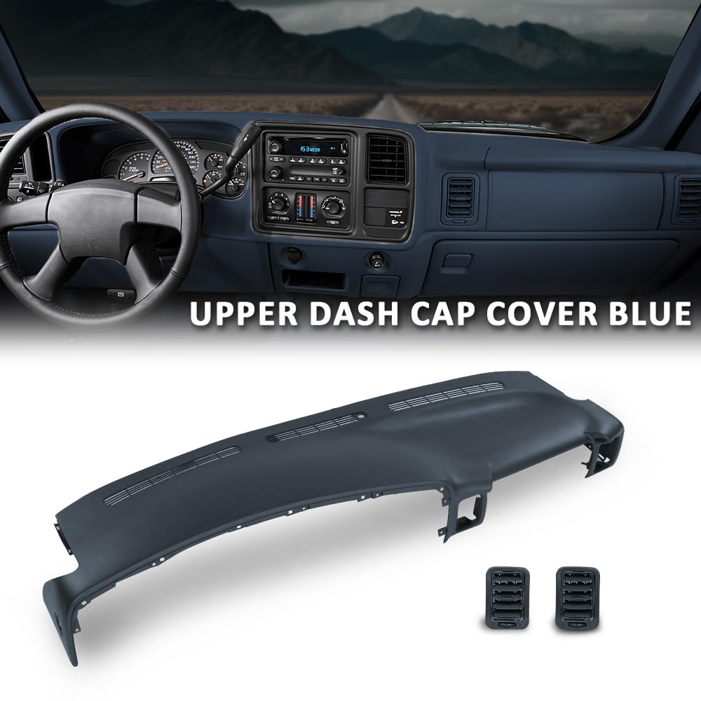 GRAND ORANGE Upper Dashboard Dash Cover Cap, Compatible with Chevy Silverado GMC Sierra 1500 2500HD 3500 Chevy Avalanche Tahoe Suburban GMC Yukon XL 1999-2006, Dash Cover Panel, Blue - Image 5