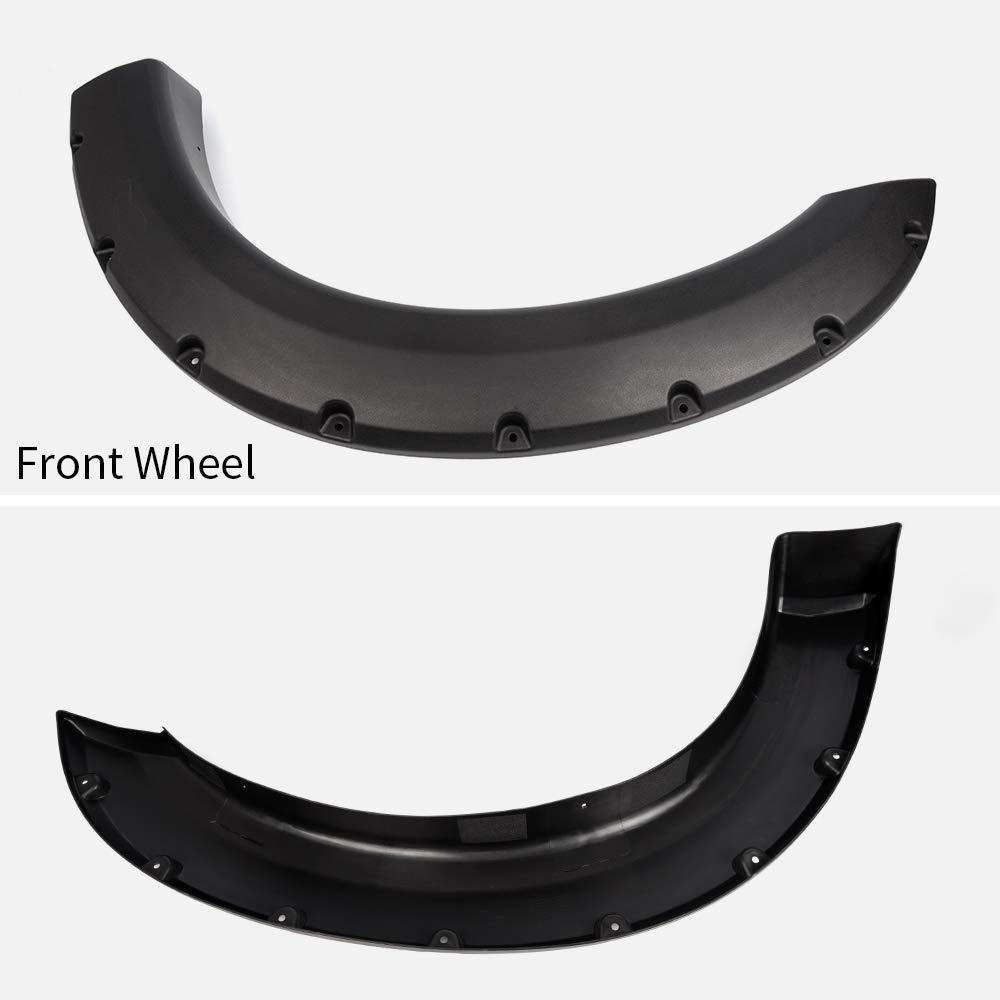 GRAND ORANGE Wheel Fender Flares, Compatible with 1999-2007 Ford F250 F350 Super Duty Styleside Only (Do Not Fit Dually Models), Pocket Textured Riveted Style Accessories - Image 5