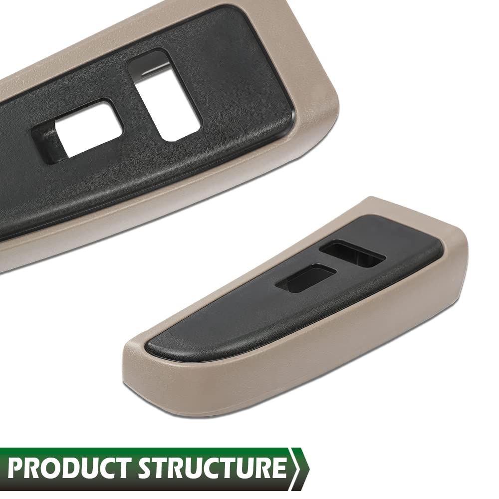 GRAND ORANGE Window Switch Decorative Frame Set Driver & Passenger Side Compatible with Chevy Silverado/GMC Sierra 1500/2500/3500 4Door Tan 2003-2007 89045119 89045127 - Image 7