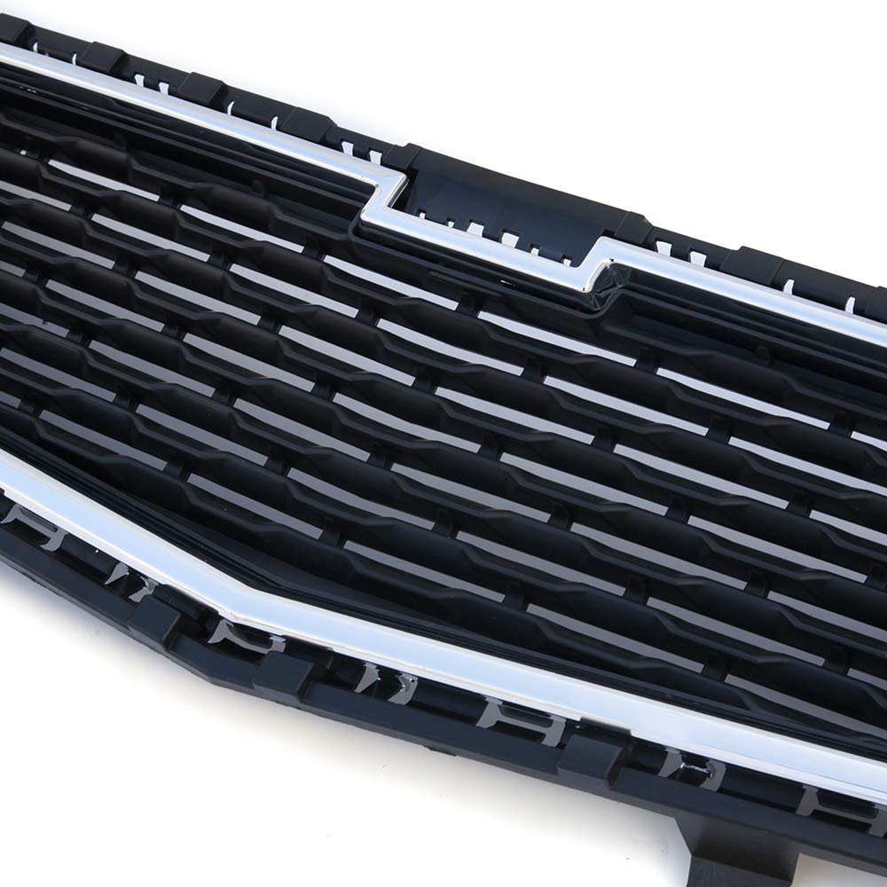 VRracing Front Bumper Lower Grille Compatible for Chevy Cruze 2015 ABS Chrome Honeycomb Mesh Grill Black - Image 3