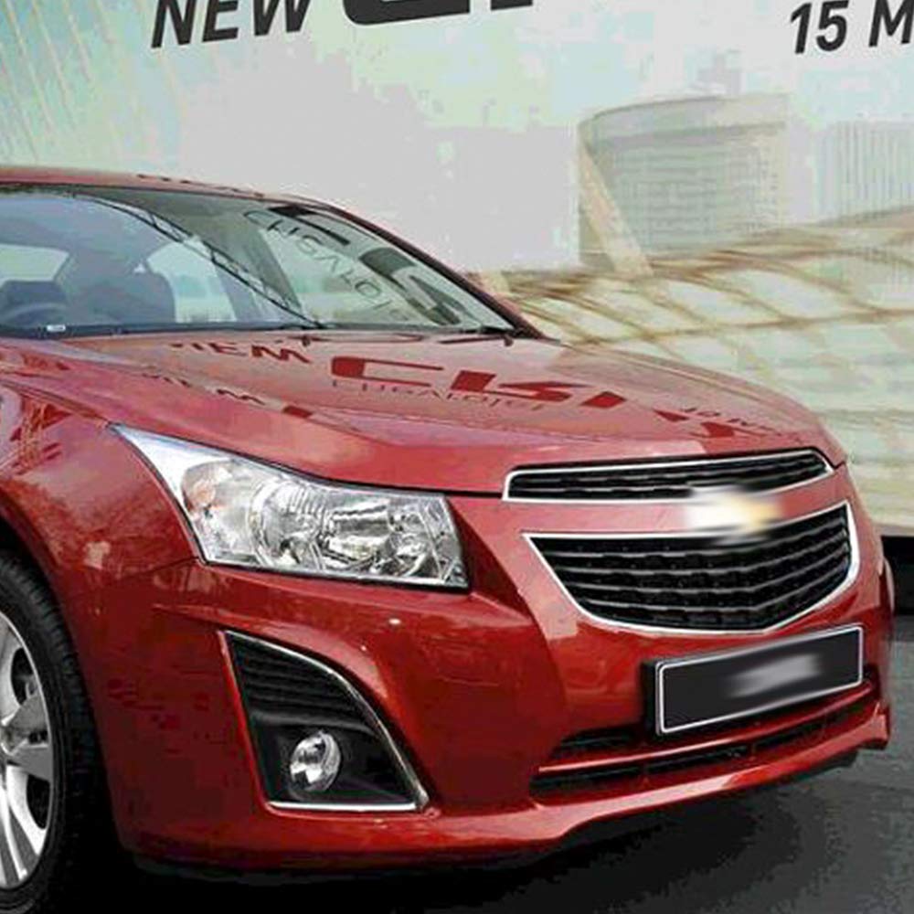 VRracing Front Bumper Lower Grille Compatible for Chevy Cruze 2015 ABS Chrome Honeycomb Mesh Grill Black - Image 7