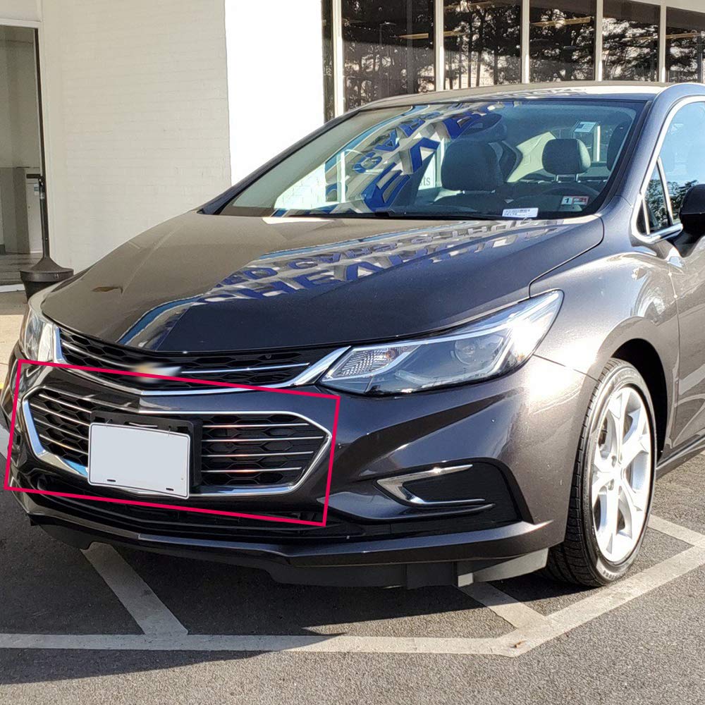 VRracing Honeycomb Front Bumper Grill Lower Grille Replacement for Chevy Cruze 2016 2017 2018 Chrome - Image 7