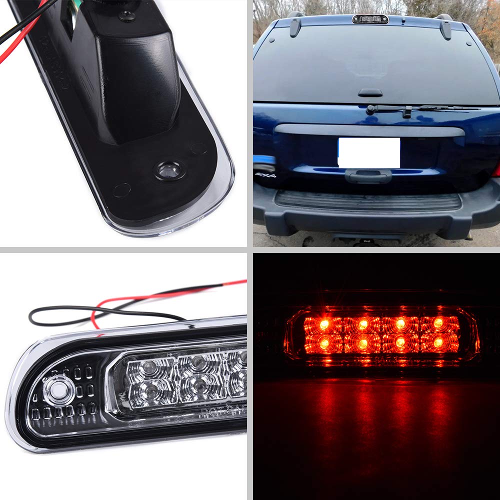 VRracing LED 3rd Brake Tail Brake Light Rear High Mount Tail Stop Lamp Compatible For Jeep Grand Cherokee 1999-2004 Clear Lens - Image 9