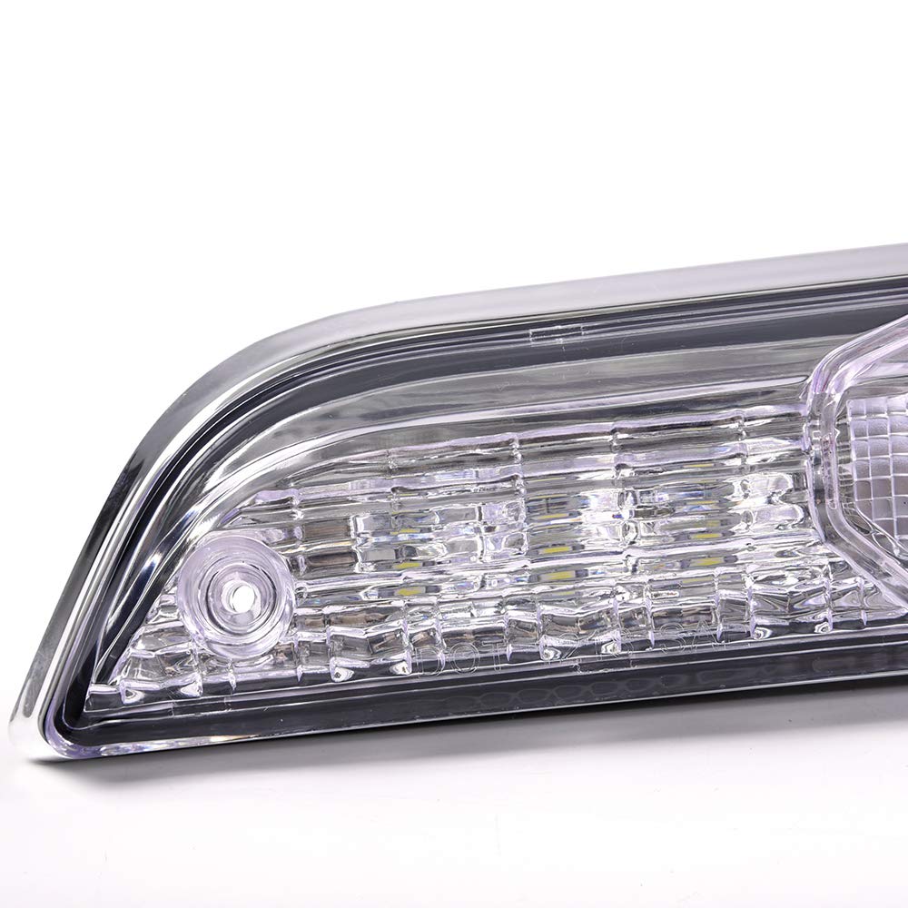 VRracing LED Third Brake Lights Cargo Lamp Center High Cap Mount Tail Light Chrome Housing Compatible For Ford F-150 F150 2015-2019 2016 2017 2018 - Image 3