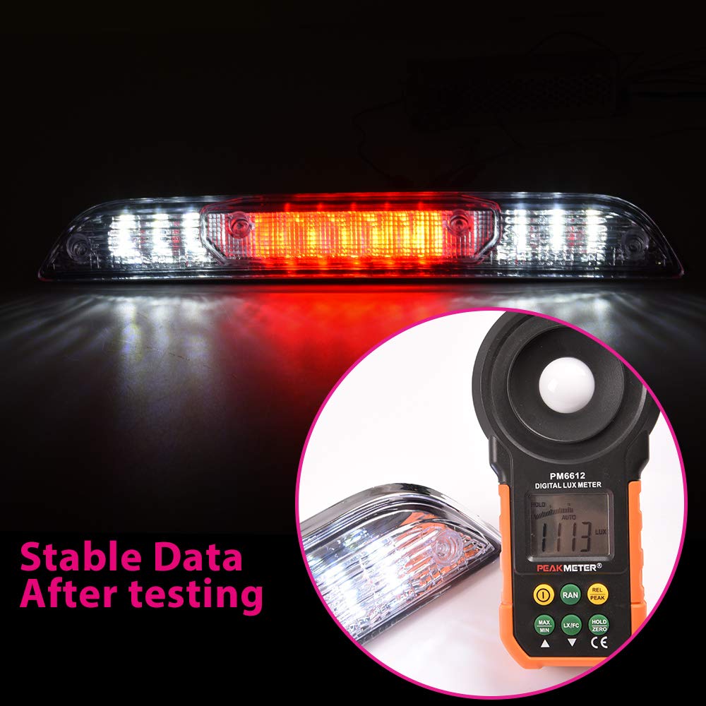 VRracing LED Third Brake Lights Cargo Lamp Center High Cap Mount Tail Light Chrome Housing Compatible For Ford F-150 F150 2015-2019 2016 2017 2018 - Image 6